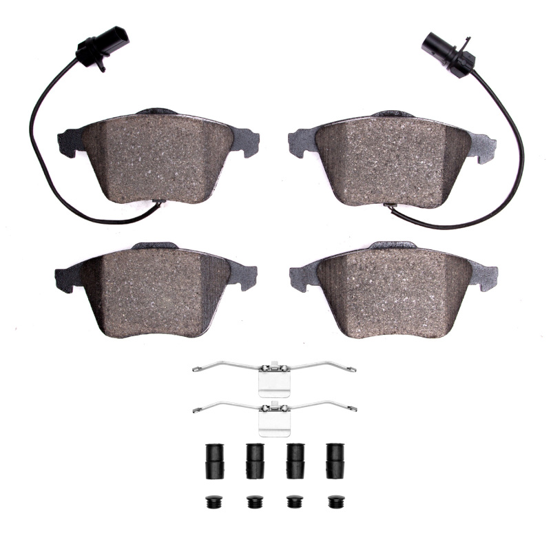 Audi A4 Brake Pads - Front - R1 Concepts - Semi Met Pads & Hardware Kit - `00-`11